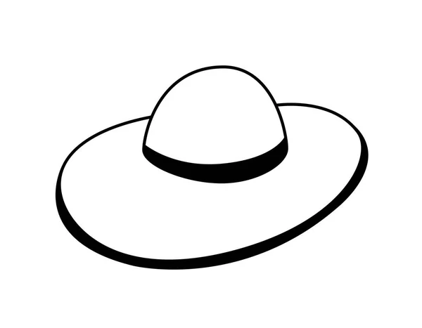 Letní nástavec na slaměný klobouk — Stockový vektor