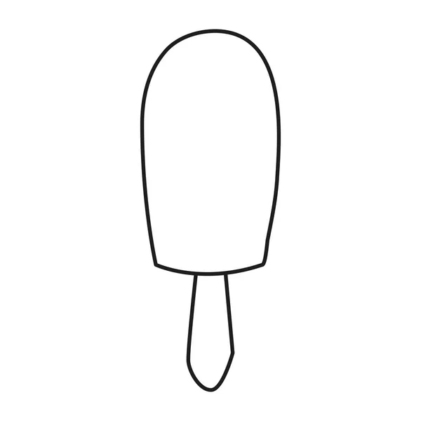 Sweet popsicle contour croquis vectoriel illustration — Image vectorielle