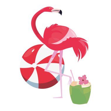 Yaz saati tatil vektör çizim