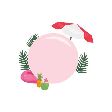 Yaz saati tatil vektör çizim