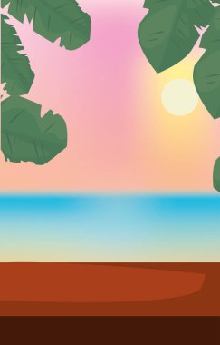 Yaz saati tatil vektör çizim