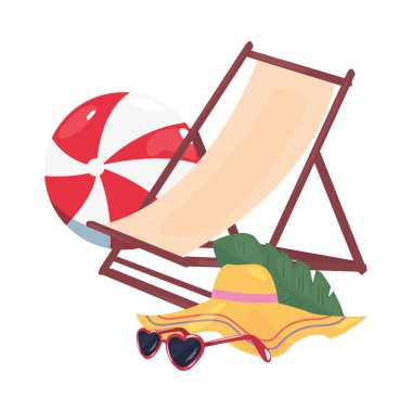 Yaz saati tatil vektör çizim