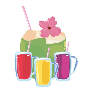 Yaz saati tatil vektör çizim