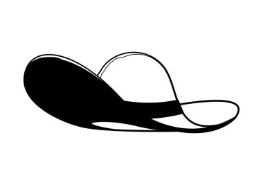 Yaz hasır şapka aksesuar simgesi