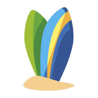 sörf tahtaları ile yaz kum plaj