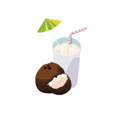 taze Hindistan cevizi suyu meyve kokteyl