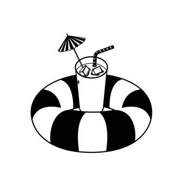 float yaşam Guard ve yaz kokteyli