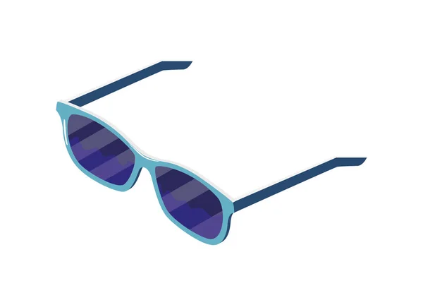 Gafas de sol de verano icono accesorio óptico — Vector de stock