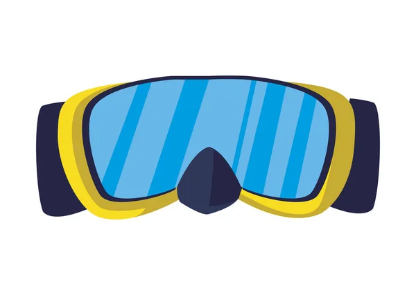 Buceo máscara de snorkel icono de verano — Vector de stock