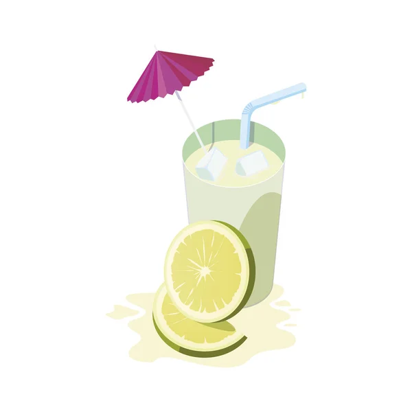 Vers citroensap fruit cocktail — Stockvector