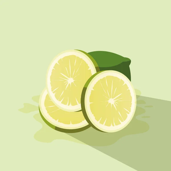 Skiva av citroner design vektor illustratio — Stock vektor