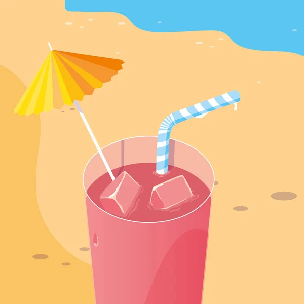 SAP in het strand design — Stockvector