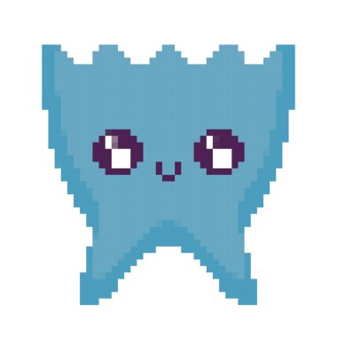 video oyun piksel simge vektör yaratık