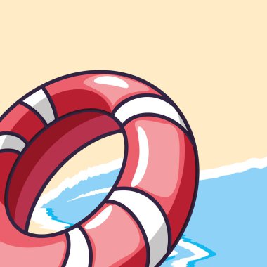 Sahilde yüzen koruma yaz