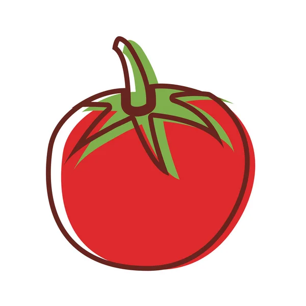 番茄新鲜蔬菜图标矢量 — 图库矢量图片