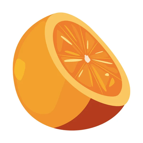 Naranja deliciosa fruta fresca nutrición — Vector de stock