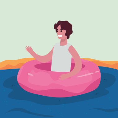 Yaz saati tatil vektör görselleştirme