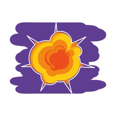 patlama pop sanat izole simgesi