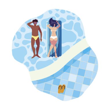 suda yüzen yatak ile ırklararası çift