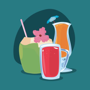 Yaz saati tatil vektör görselleştirme