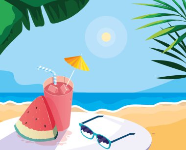 Dilim karpuz tasarım vektör illustratio