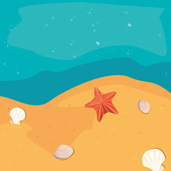 Tiempo de verano vacaciones vector ilustración — Vector de stock