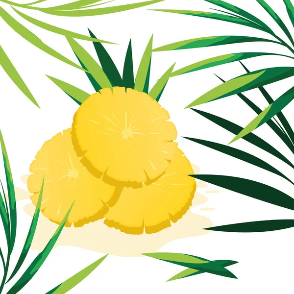 Fetta di ananas disegno vettoriale illustratio — Vettoriale Stock