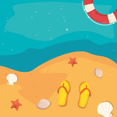 Yaz saati tatil vektör görselleştirme