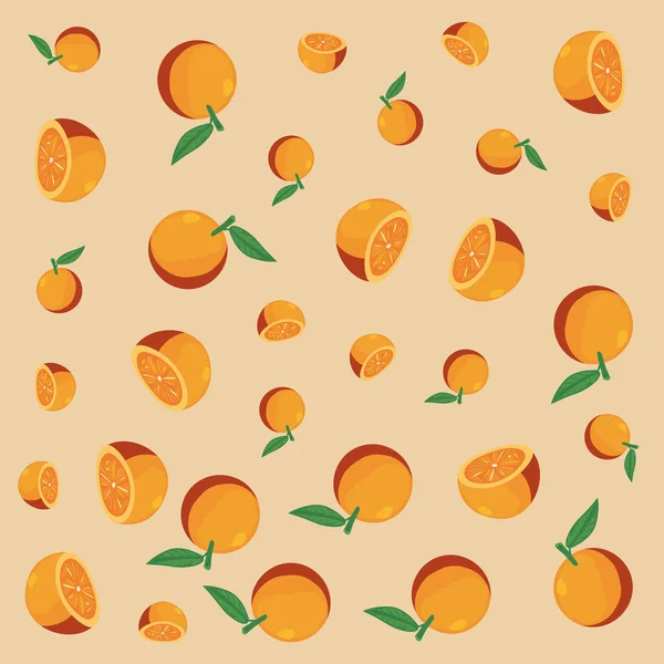 Orange délicieux fruits frais nutrition — Image vectorielle