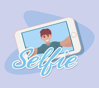 cep telefonu ekran selfie adam alarak