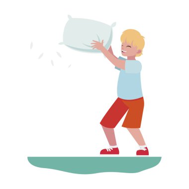 mutlu küçük çocuk karakter oynarken