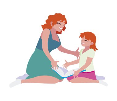 Anne ve kızı okuma kitabı