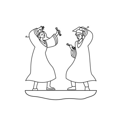 Genç çift kutlamayı bitirdi.