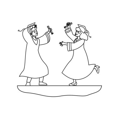 Genç çift kutlamayı bitirdi.