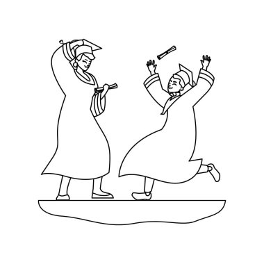 Genç çift kutlamayı bitirdi.