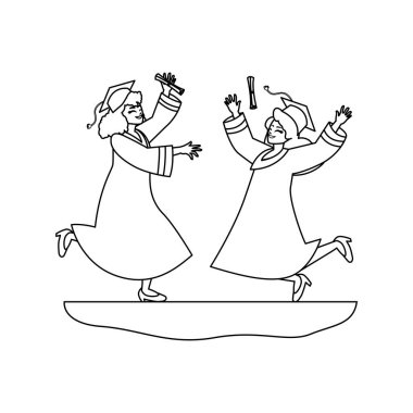 güzel kadın öğrenciler kutlama mezun oldu