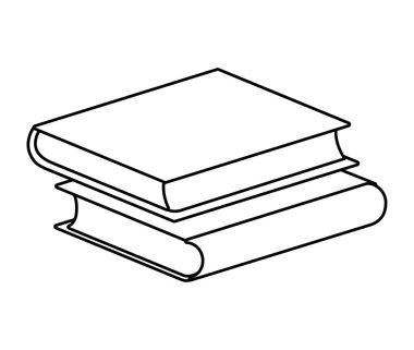 ders kitapları nın kazık izole simgesi