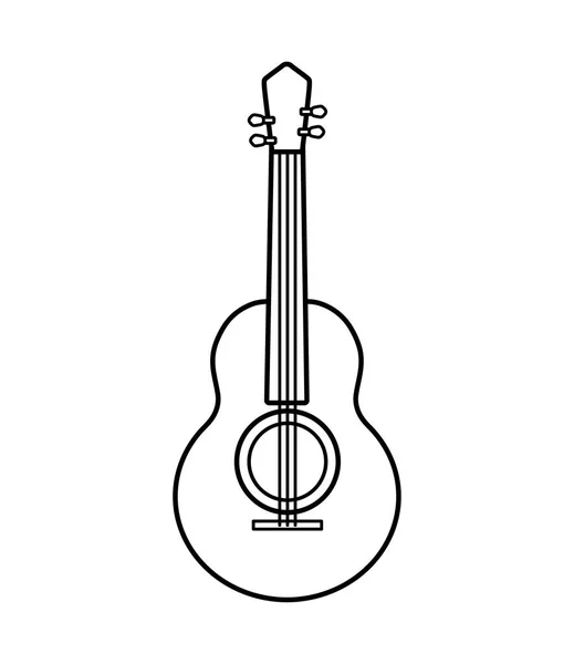 Música de guitarra acústica icono aislado — Vector de stock