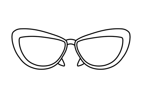 Gafas ópticas icono aislado hembra — Archivo Imágenes Vectoriales