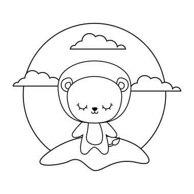 manzara doğal izole simgesi sevimli aslan hayvan