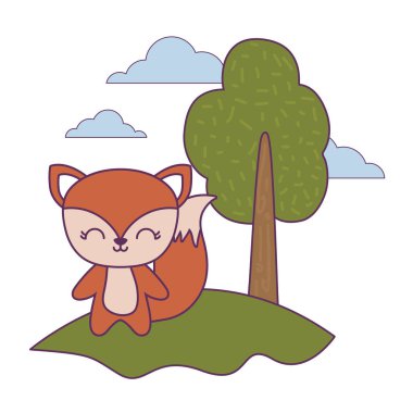 şirin fox hayvan peyzaj