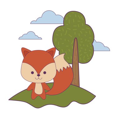 şirin fox hayvan peyzaj