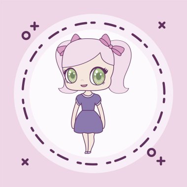 çerçeve dairesel sevimli küçük bebek