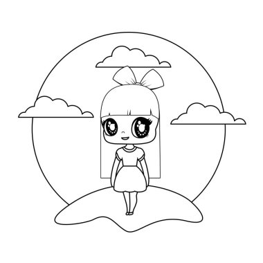 manzara sevimli küçük bebek