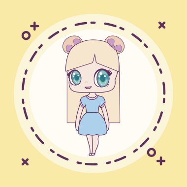 çerçeve dairesel sevimli küçük bebek