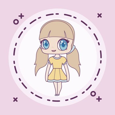 çerçeve dairesel sevimli küçük bebek