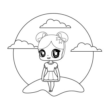 manzara sevimli küçük bebek