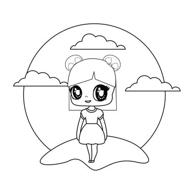 manzara sevimli küçük bebek