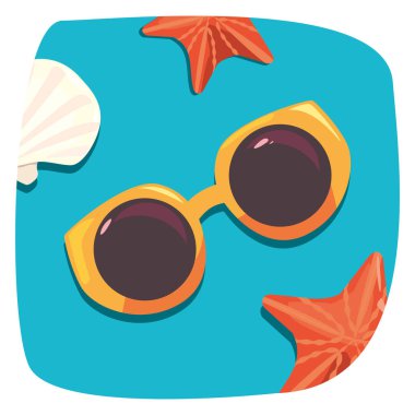 Yaz saati tatil vektör görselleştirme