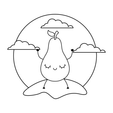 peyzaj armut meyve kawaii